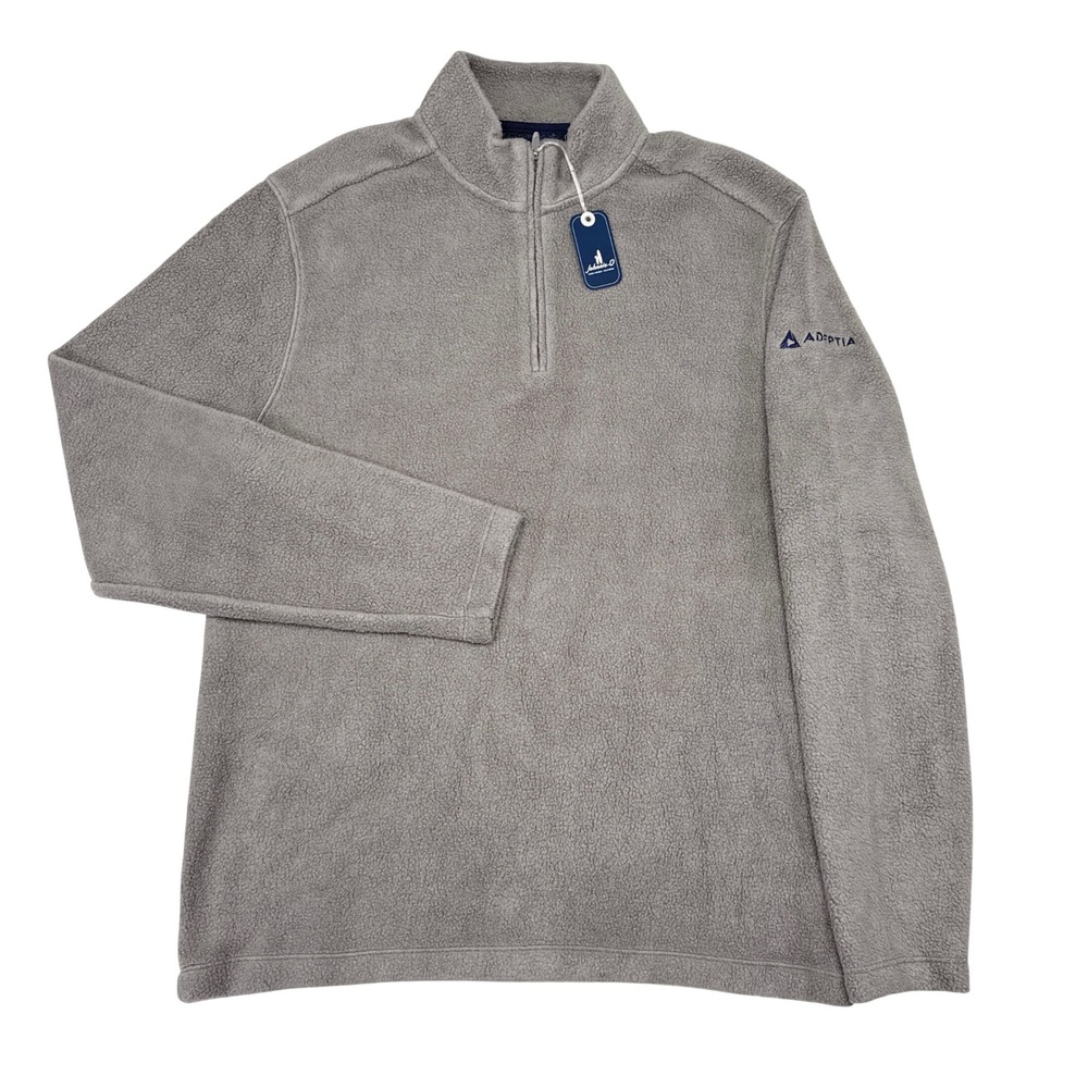 Johnnie-O Sweater Mens Size Medium Gray Fleece Dion 1/4 Zip Pullover Golf NEW